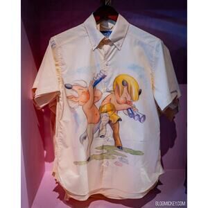 Pleasing Cherub’s Hair Short-Sleeved Button-Down Size M NWT